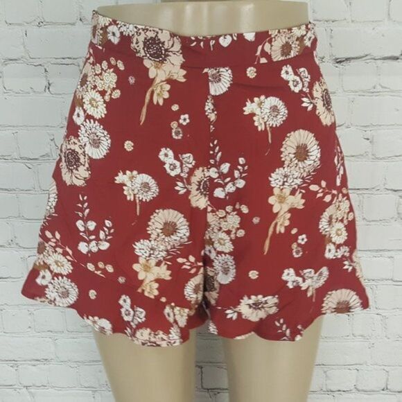 CHARLIE holiday avalon shorts burnt floral 4 NEW - Picture 1 of 7